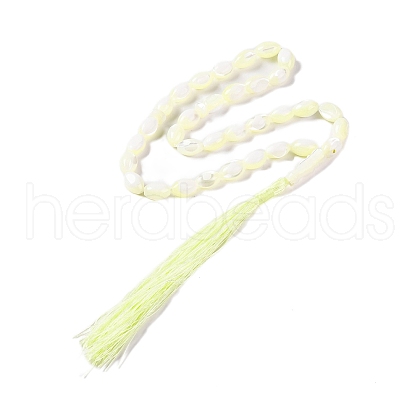 Natural Trochus Shell Oval Beads Strands BSHE-S304-07A-1