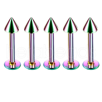 304 Stainless Steel Cone Internally Threaded Labrets for Women Men WG9B6EB-32-1