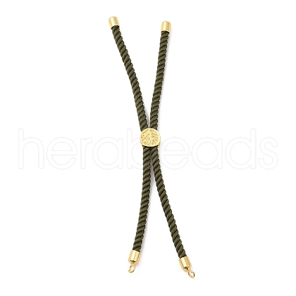 Twisted Nylon Cord Silder Bracelets DIY-B066-03G-04-1