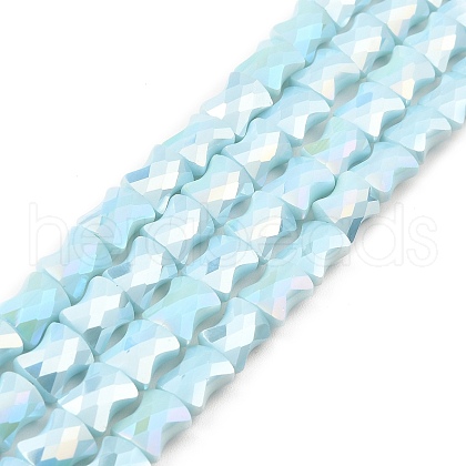 AB Color Plate Glass Beads Strands EGLA-P051-06A-B08-1