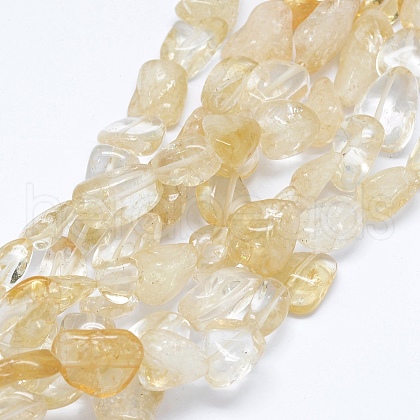 Natural Citrine Beads Strands G-F599-27-1