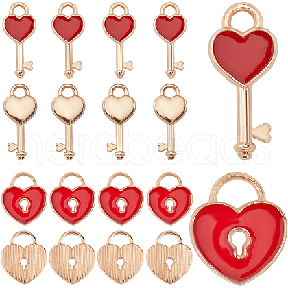 SUNNYCLUE 60Pcs 2 Styles Alloy Enamel Pendants ENAM-SC0005-25-1