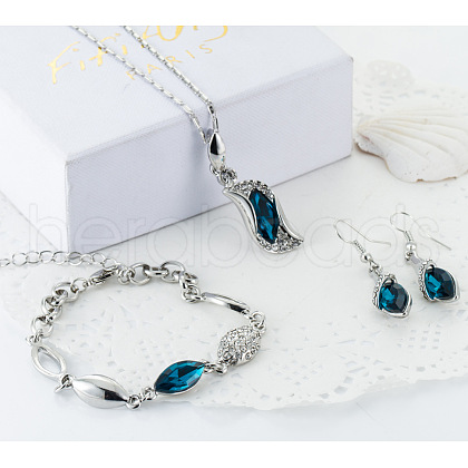 Alloy Rhinestone Jewelry Sets FS-WGB491C-07-1
