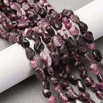 Natural Plum Blossom Tourmaline Beads Strands G-K395-A05-01-1
