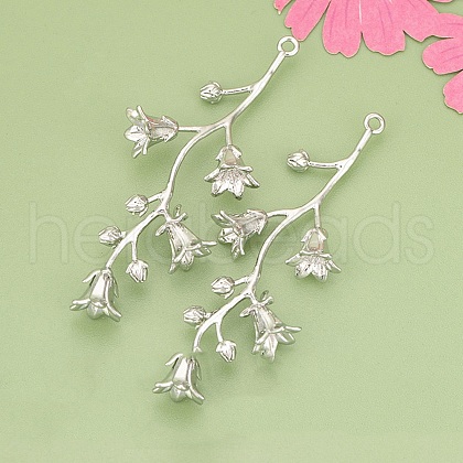 Three-Dimensional Flower Brass Pendants KK-V006-02P-01-1