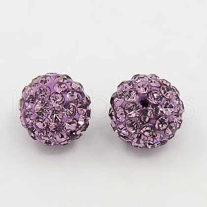 Polymer Clay Rhinestone Beads RB-H258-HD10mm-212-1