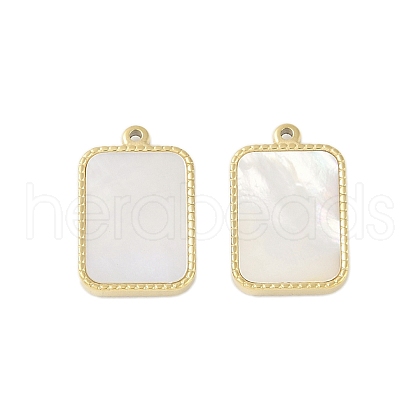 Natural Shell Pendants STAS-P366-11G-1