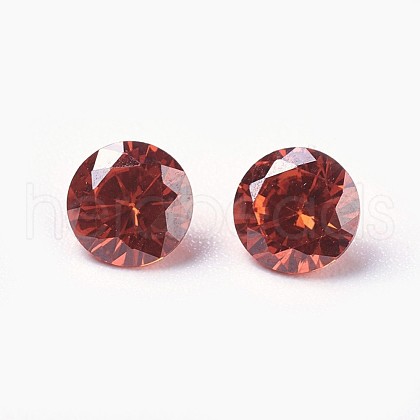 Cubic Zirconia Pointed Back Cabochons ZIRC-WH0001-B08-1