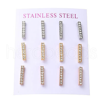PVD Vacuum Plating 304 Stainless Steel Stud Earring EJEW-C099-08-1
