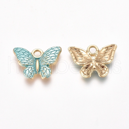 Golden Plated Alloy Enamel Pendants PALLOY-CJC0001-31B-1