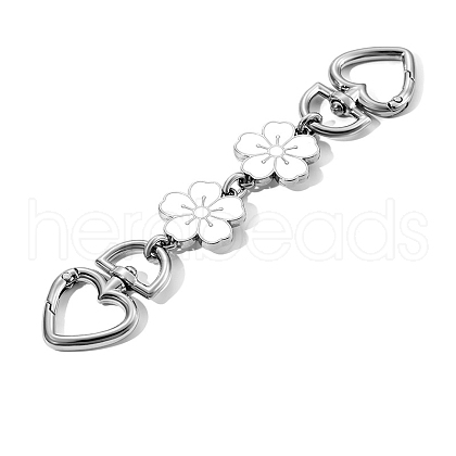 Flower Alloy Enamel Bag Extender Chains PW-WG02E6E-10-1