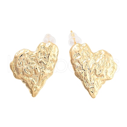 Brass Stud Errings EJEW-B094-04G-1