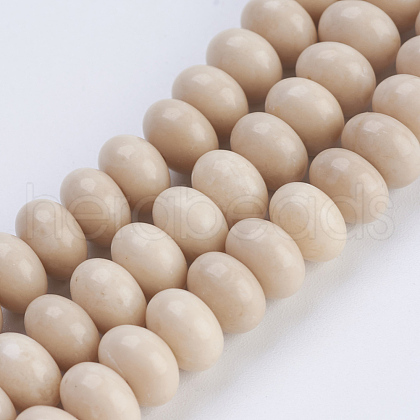 Natural Petrified Wood Beads Strands G-P354-07-8x5mm-1