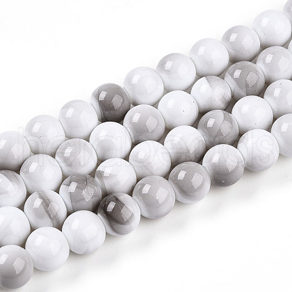 Baking Painted Glass Beads Strands DGLA-N013-10mm-01-1