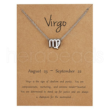 Alloy Constellation Pendant Necklaces WG6F1B2-20-1