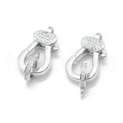 Anti-Tarnish Rhodium Plated 925 Sterling Silver Lobster Claw Clasps STER-L055-067P-1