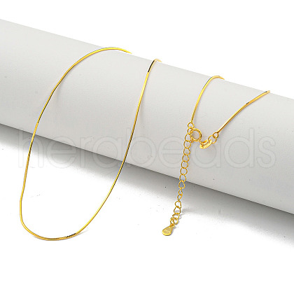 925 Sterling Silver Snake Chain Necklaces NJEW-C052-07G-1