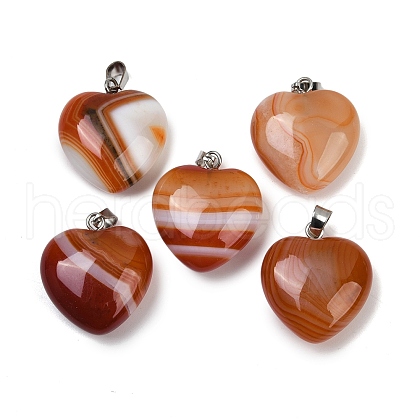 Dyed Natural Banded Agate Pendants G-G202-08A-1