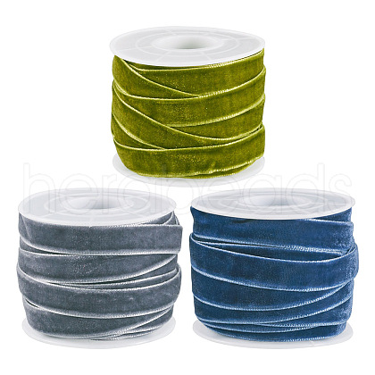  30 Yards 3 Colors Single Face Velvet Ribbon SRIB-TA0001-08-1
