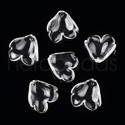 Transparent Glass Petal Beads GLAA-N001-19-1