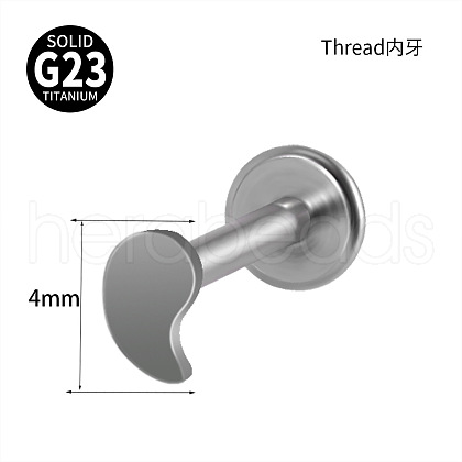 G23 Titanium 17 Gauge Internally Threaded Labrets WGEEA58-19-1