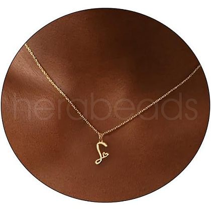 Fashionable Brass Letter Heart Pendant Necklaces for Women FS-WGD0E1D-19-1