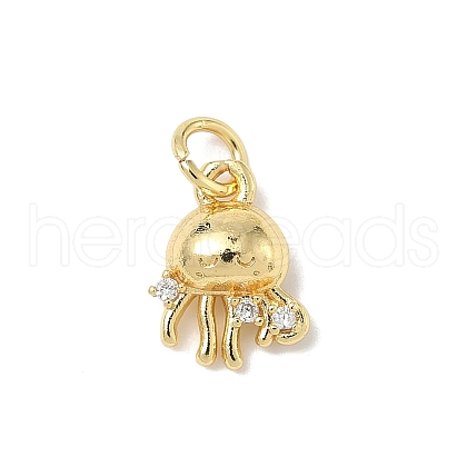 Brass Micro Pave Cubic Zirconia Charms ZIRC-I356-13G-06-1