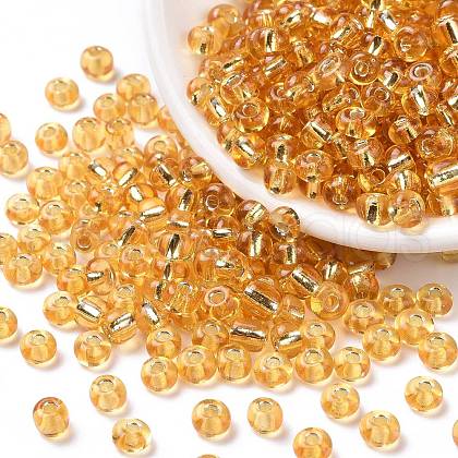6/0 Transparent Glass Round Seed Beads SEED-J010-F6-22B-1