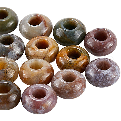 SOFPLATE 20Pcs Natural Indian Agate European Beads G-SP0001-01B-01-1