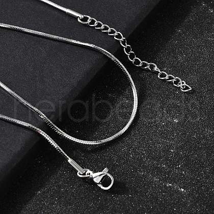 1.5MM 304 Stainless Steel Snake Chain Necklaces for Women Men STAS-V011-04C-P-1