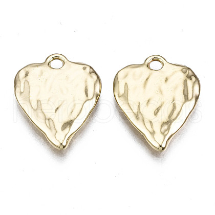 Rack Plating Hammered Alloy Pendants PALLOY-T077-98LG-RS-1