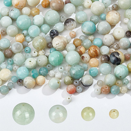  4 Strands 4 Styles Natural Flower Amazonite Beads Strands G-NB0005-35-1