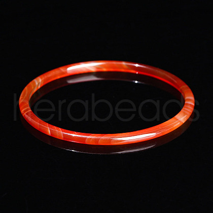 Dyed Natural Carnelian Simple Plain Bangle for Women FIND-PW0021-09A-02-1