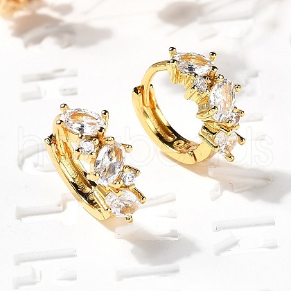Brass Hoop Earrings EJEW-S256-03A-G-1