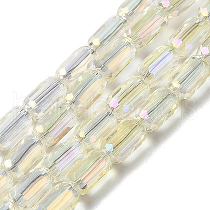 Electroplate Glass Beads Strands EGLA-D031-01-18-1