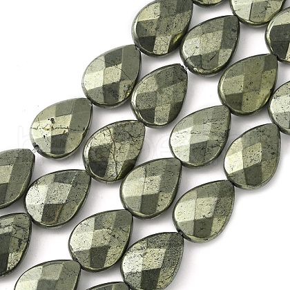 Natural Pyrite Beads Strands G-D067-L04-1