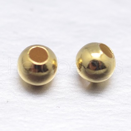 Round 925 Sterling Silver Spacer Beads STER-M103-04-2mm-G-1