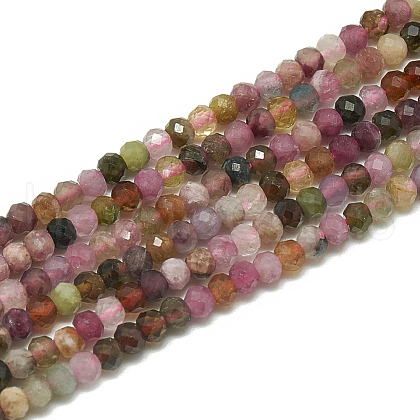 Natural Tourmaline Beads Strands X-G-S300-17-3mm-1