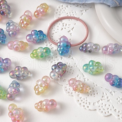 Transparent Acrylic European Beads OACR-I015-54-1
