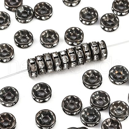 Iron Grade A Crystal Rhinestone Spacer Beads RB-A010-8MM-B-1