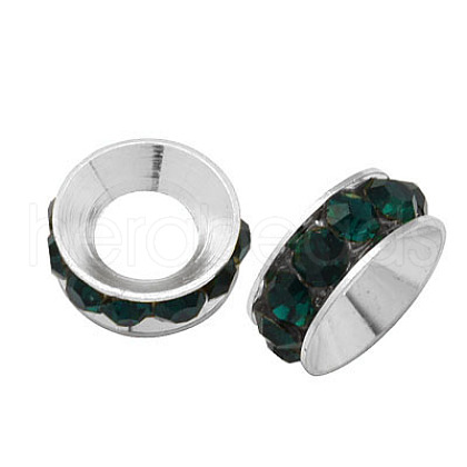 Brass Rhinestone Spacer Beads RB-A020-7mm-08S-1
