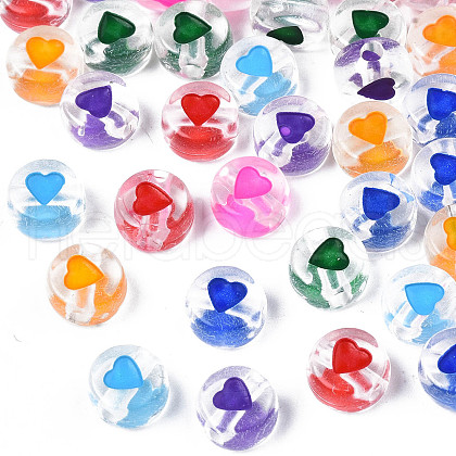 Transparent Acrylic Enamel Beads MACR-N008-60-1