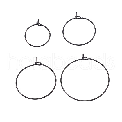 24Pcs 4 Size 316L Surgical Stainless Steel Hoop Earring Findings X1-STAS-ZZ0001-03EB-1