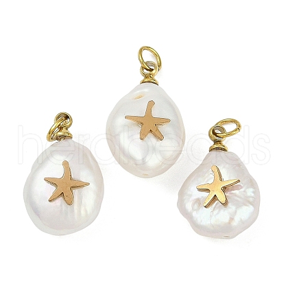 Natural Keshi Pearl Pendants STAS-Z136-01G-02-1