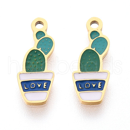 304 Stainless Steel Enamel Charms STAS-T065-62G-02-1