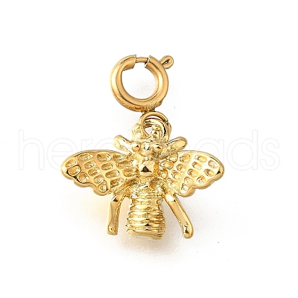 Bees 304 Stainless Steel Pendant Decorations STAS-H202-08G-1
