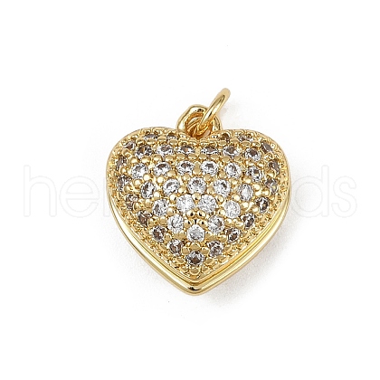 Brass Micro Pave Cubic Zirconia Pendants KK-S528-09G-1