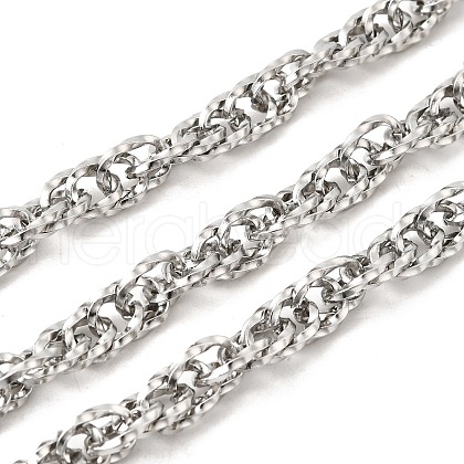 304 Stainless Steel Twist Link Chains CHS-C018-03P-1