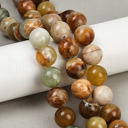 Natural Xiuyan Jade Beads Strands G-F792-C02-03-1