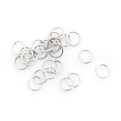Tarnish Resistant 304 Stainless Steel Open Jump Rings STAS-J013-6x0.9mm-01-1